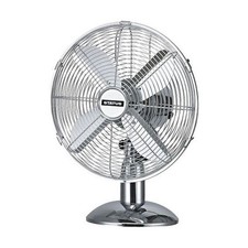 Status 12 inch Chrome Oscillating Desk Fan