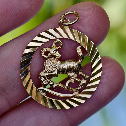 Vintage 9ct gold ram - vintage,