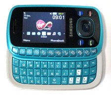 Samsung GT-B3310 Mobile Slider Phone Virgin Mobile Collectors Rare in Turquoise