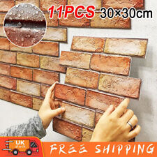 11x 3D Tile Brick Wall Sticker