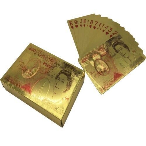 Pound gold playing cards - pound,