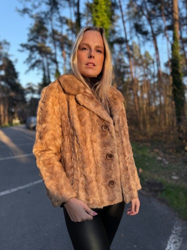 Pastel mink fur jacket medium - pastel, jacket,
