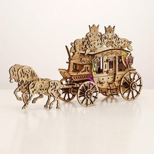 Rustic 3D Horse-Drawn Cart