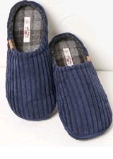 Fat Face Jamieson Blue Cord Slippers Size Small 6 - 7 UK 40 -41 EU BNWT 
