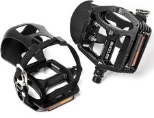 Bike pedals with toe cages - with,