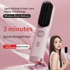 Rechargeable Hair Straightener Cordless Portable 40W Ceramic Flat Iron Set