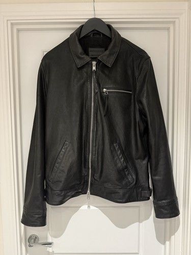 Allsaints men leather jacket - leather,