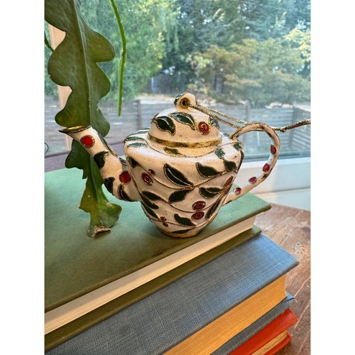 Cloisonne enamel teapot - cloisonne,