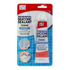 151 Silicone Sealant Clear Waterproof 70g Tube Kitchen Bathroom