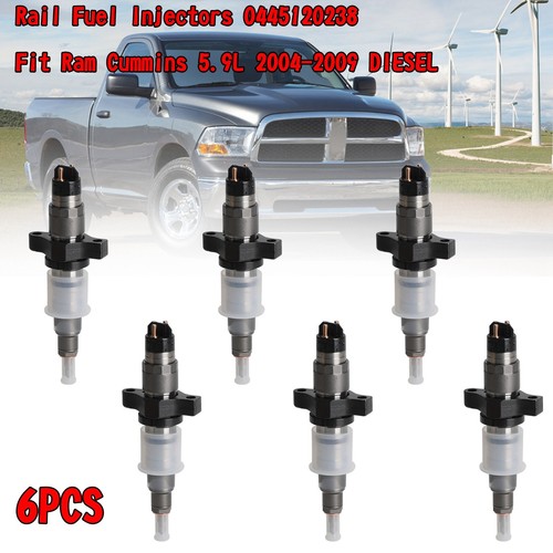 6pcs rail fuel injectors - 6pcs,