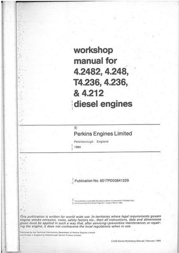 Perkins engine 2482 - engine, 4.2482