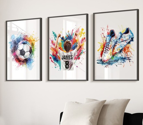 Personalised football wall art - personalised,