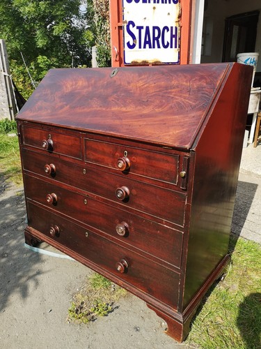 Bureau georgian mahogany - bureau.,