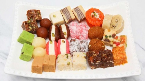 Mixed mithai box indian - box,