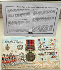 Benham Ltd Ed First Day Cover Replica Indian General Service Medal 1854-95