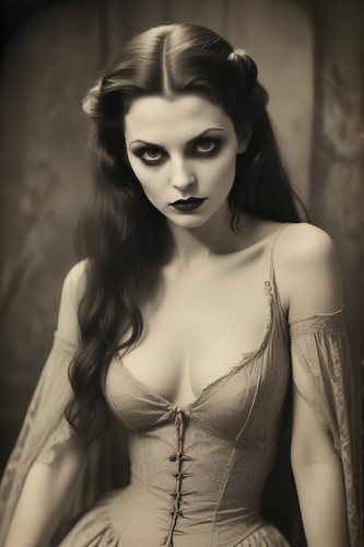 Vintage glamour gothic vampire - vintage,