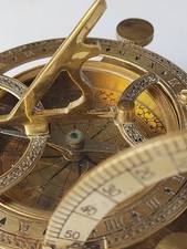Vintage Brass Sundial Compass