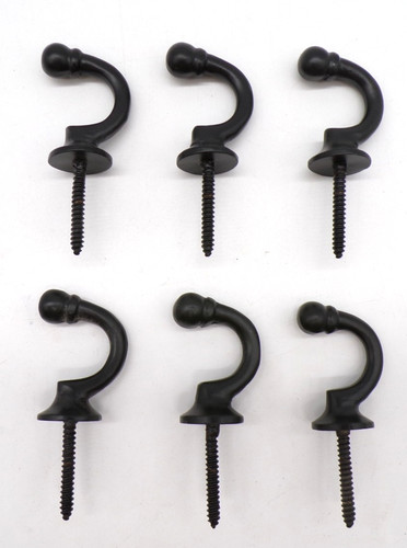 Tie back hooks - back, ball