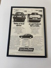 FRAMED Original 1986 Alfa Romeo Arna Amersham Motor Magazine Advert Poster Retro