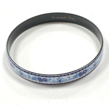 blue flowers  enamel bangles Michaela Frey signed