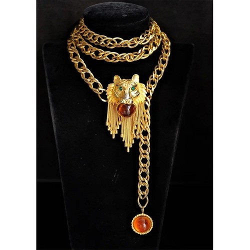 Vintage gold tiger - gold, head