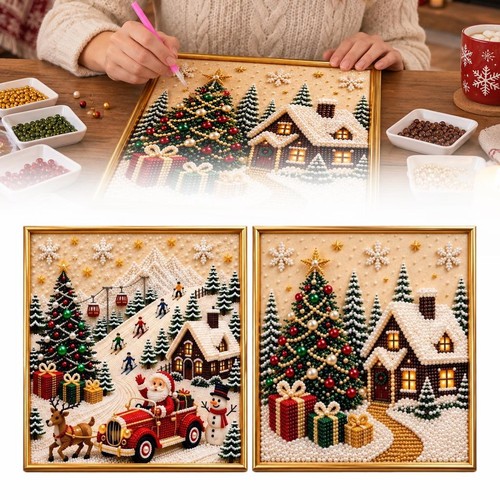 Diy christmas pearl diamond - christmas,