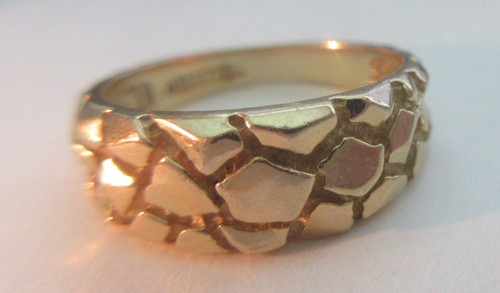14k gold nugget style ring - 14k, nugget-style