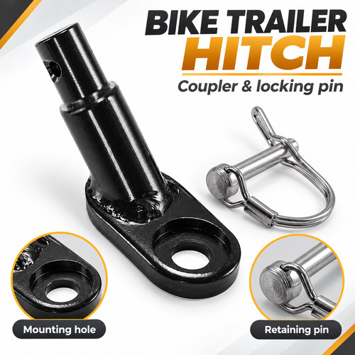 Steel bicycle trailer hitch - bicycle,
