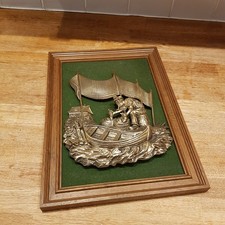 Vintage framed fisherman boat - framed,