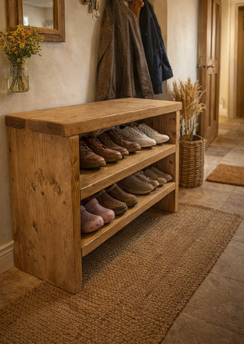 Handmade rustic wooden shoe - handmade,