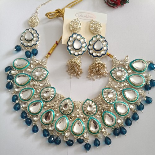 Bollywood kundan necklace - bollywood,