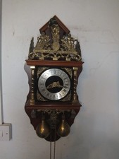 WORKING Vintage Nu Elck Syn Sin Holland Franz Hermle Movement Wall Clock