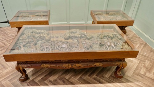 Art deco teak coffee table - teak,