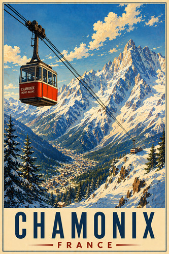 476 chamonix france ski cable - chamonix,