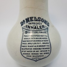 Nelson's Improved Inhaler Stoneware Rare Vintage Original No Cork and Mouthpiece