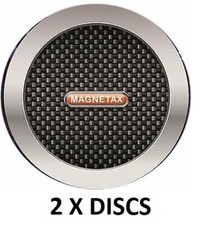 2 X Carbon Black Magnetic Car Tax Disc & Permit Holders for all cars windscreen