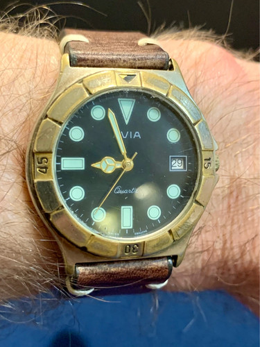 Avia vintage watch 38mm black - watch,