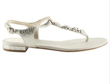 Chanel  Logo Tbar Sandals  New