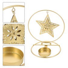  Metal Double Ring Candle Holder Candelabra Centerpieces Holders for Table