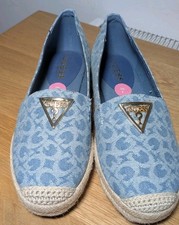 Guess Women's Espadrilles Blue UK Size 5 Slip On Shoes Never Been Worn