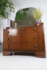 Art Deco Oak Dressing Chest w/