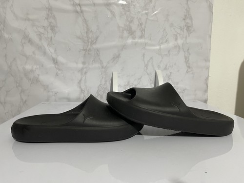 Puma unisex black sandals - puma, size