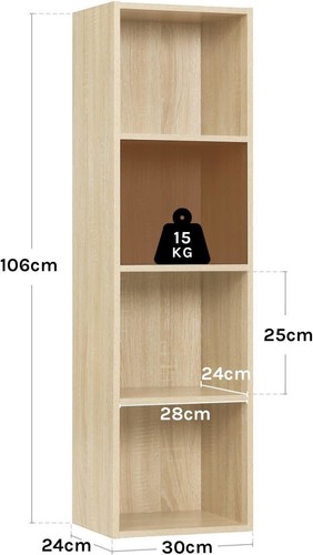 Woltu bookcase book - bookcase, shelf