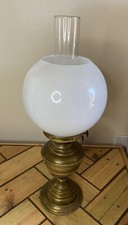 Vintage Brass Duplex Oil Lamp-