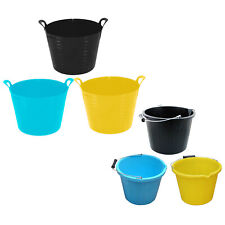 20L Flexi Tub or 14L/3 Gallon Bucket Plastic Storage Builder Buckets Home Garden