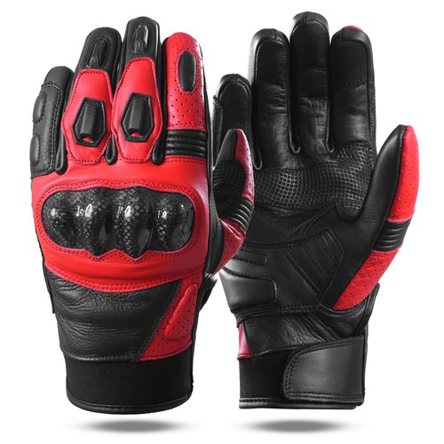 Leather motorbike gloves - leather,