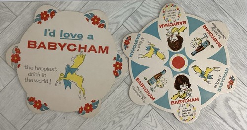Babycham beer mats large - beer,
