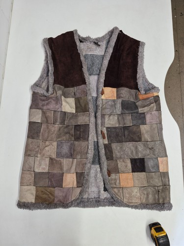 Vintage leather waistcoat - , 44"