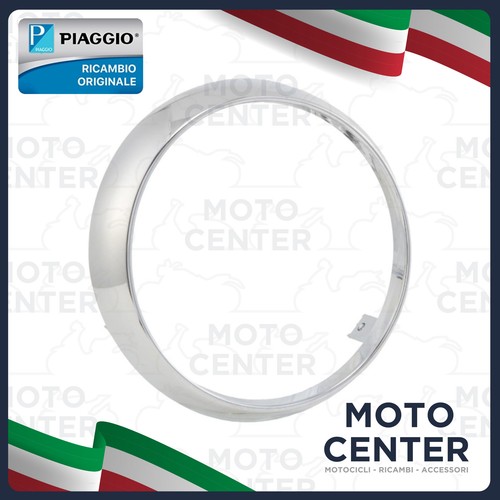 Chromed frame front headlight - chromed,