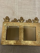 Gold Foil Picture Frame With Cherub Angels, Vintage look celestial y2k